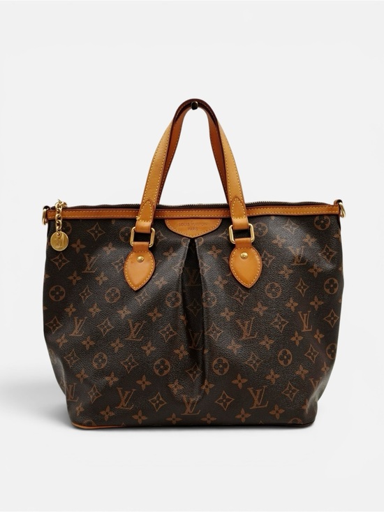 Louis Vuitton Handbags - Louis Vuitton Monogram Palermo PM Tote Bag Shoulder Bag Brown Canvas With Strap